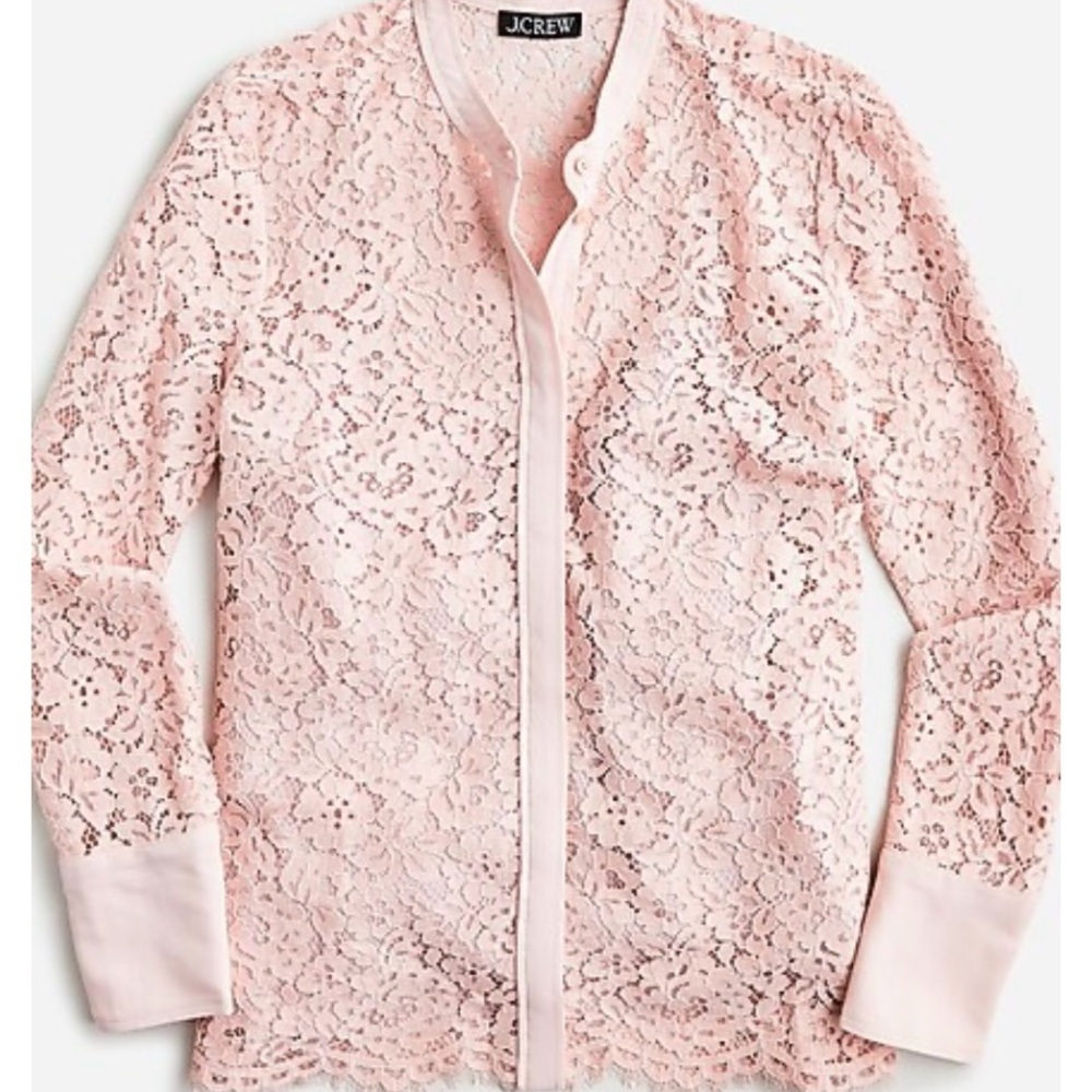 NWT J. Crew Light Coral Elegant Lace Top in size 24